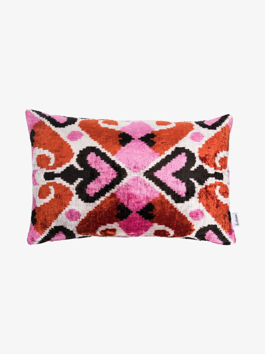 Multicoloured Reversible Silk Cushion