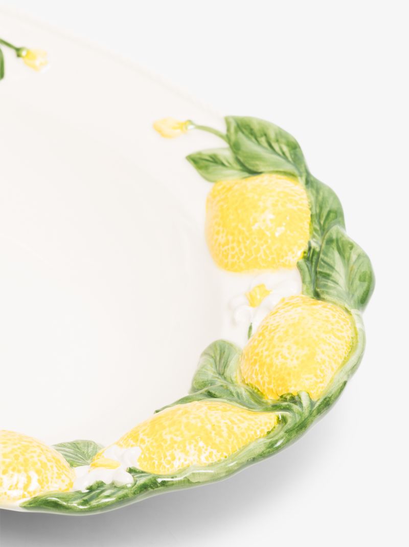 White Lemon Serving Plate
