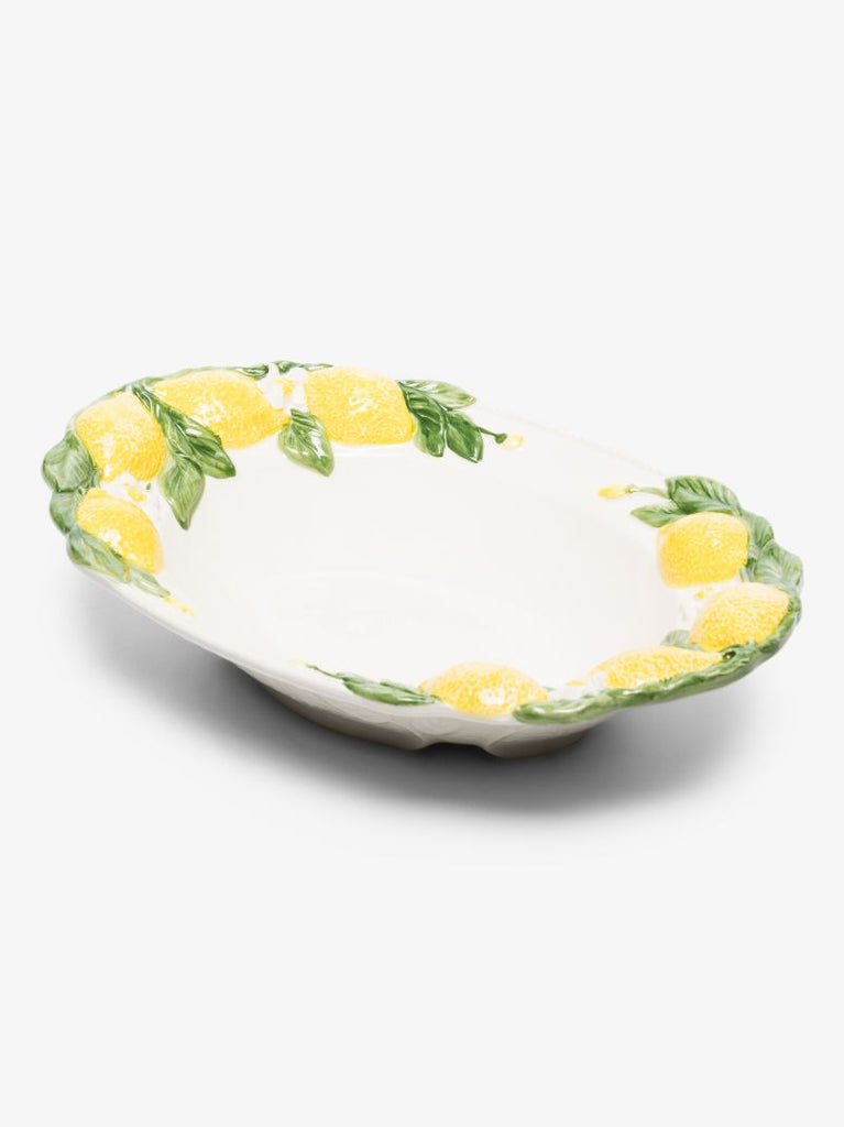 White Lemon Serving Plate