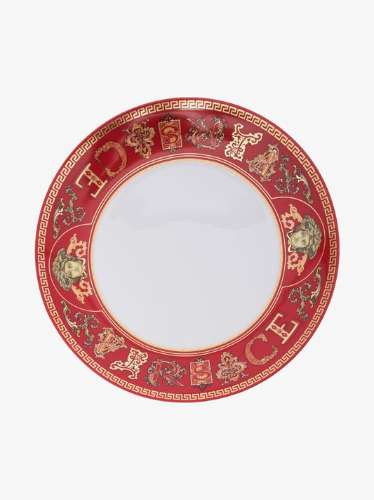 Red Virtus Holiday Dinner Plate