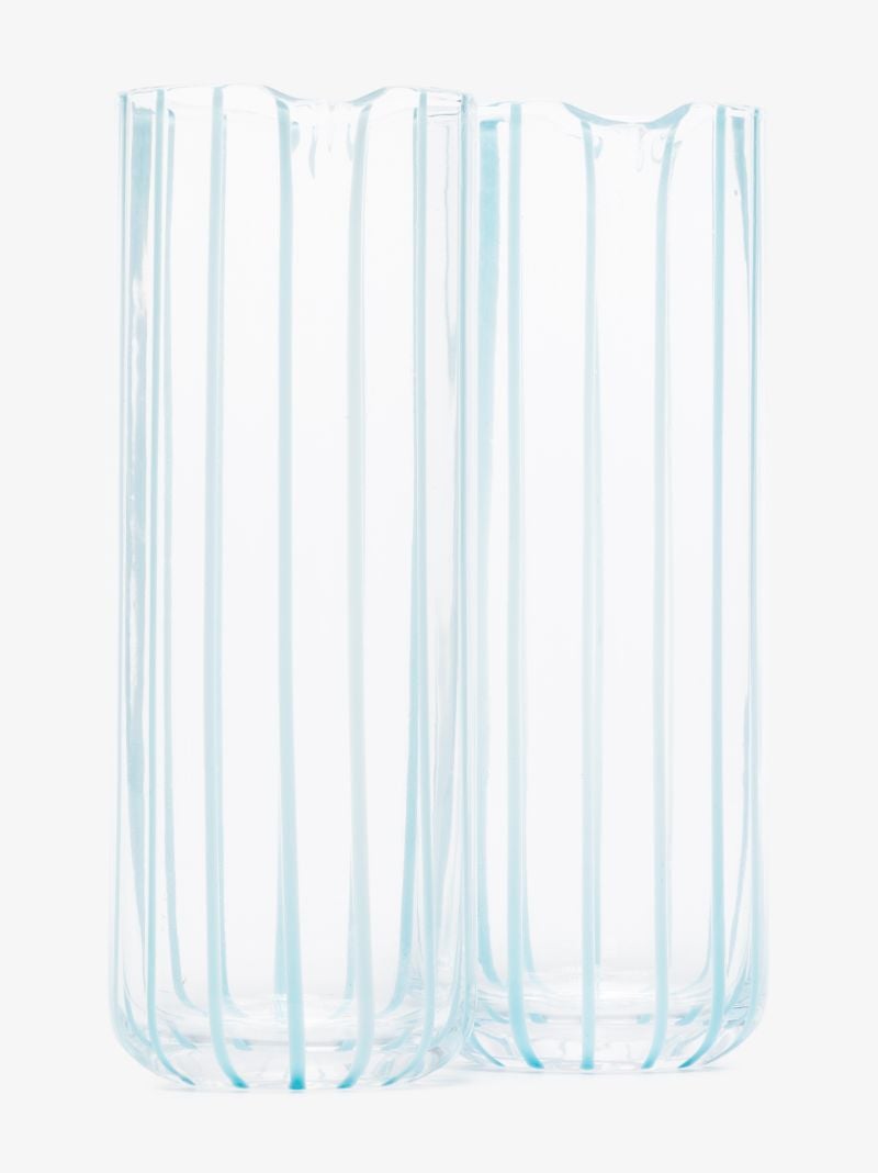 Blue Cabana Glass Pitcher