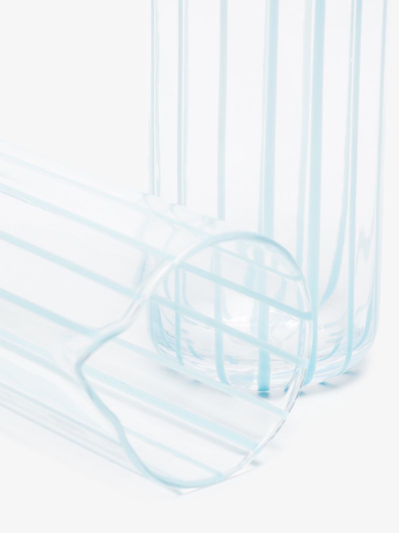 Blue Cabana Glass Pitcher