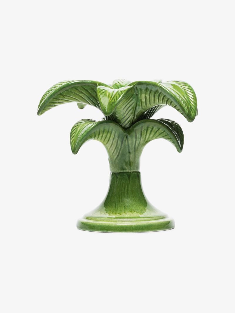 Green Palm Tree Small Candle Holder