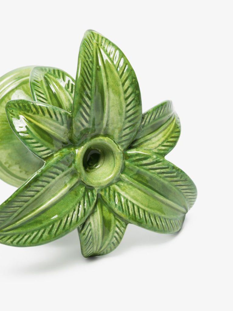 Green Palm Tree Small Candle Holder