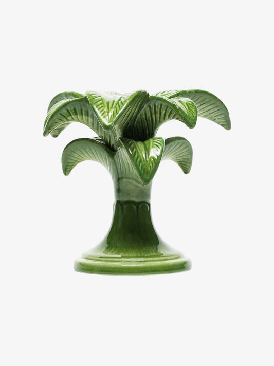 Green Palm Tree Small Candle Holder