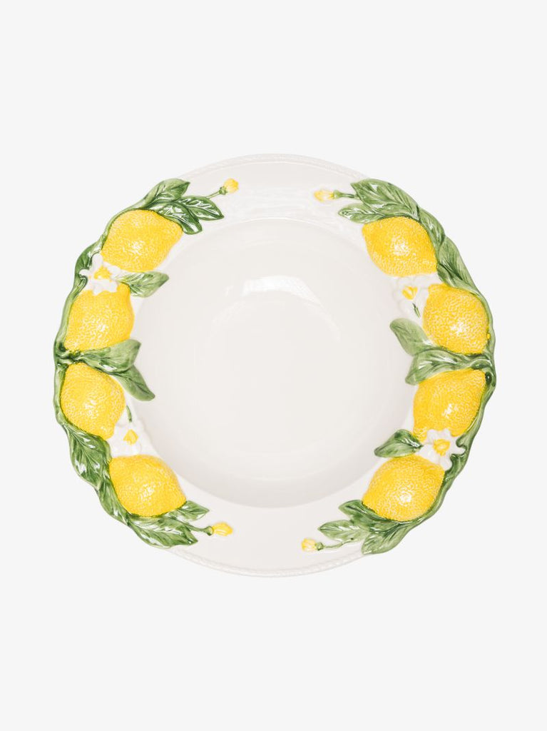 White Lemon Ceramic Plate Set