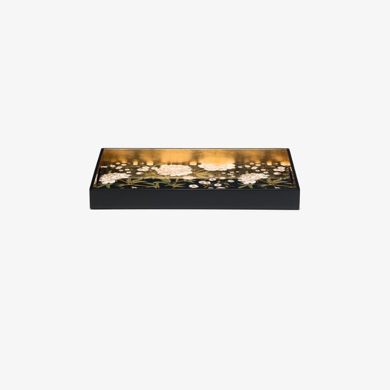 Black Lacquered Wooden Tray