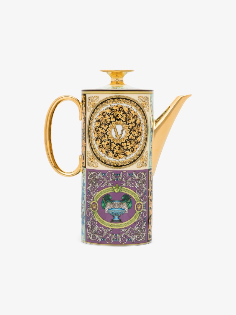 Multicoloured Baroque Porcelain Teapot