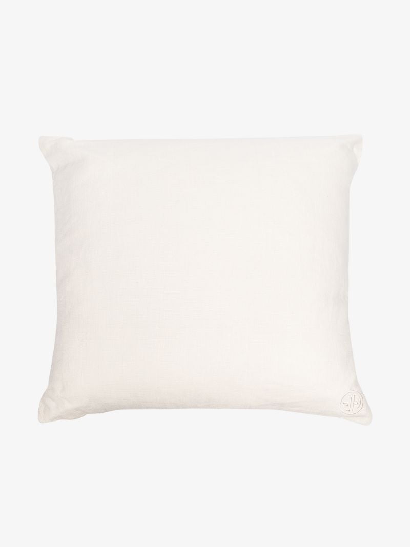 Neutral Rainbow Beaded Linen Cushion