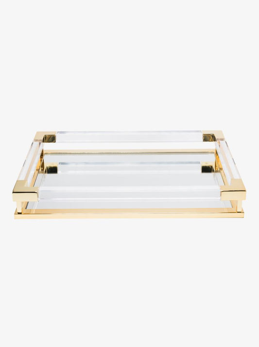 Gold Tone Jacques Mirrored Tray