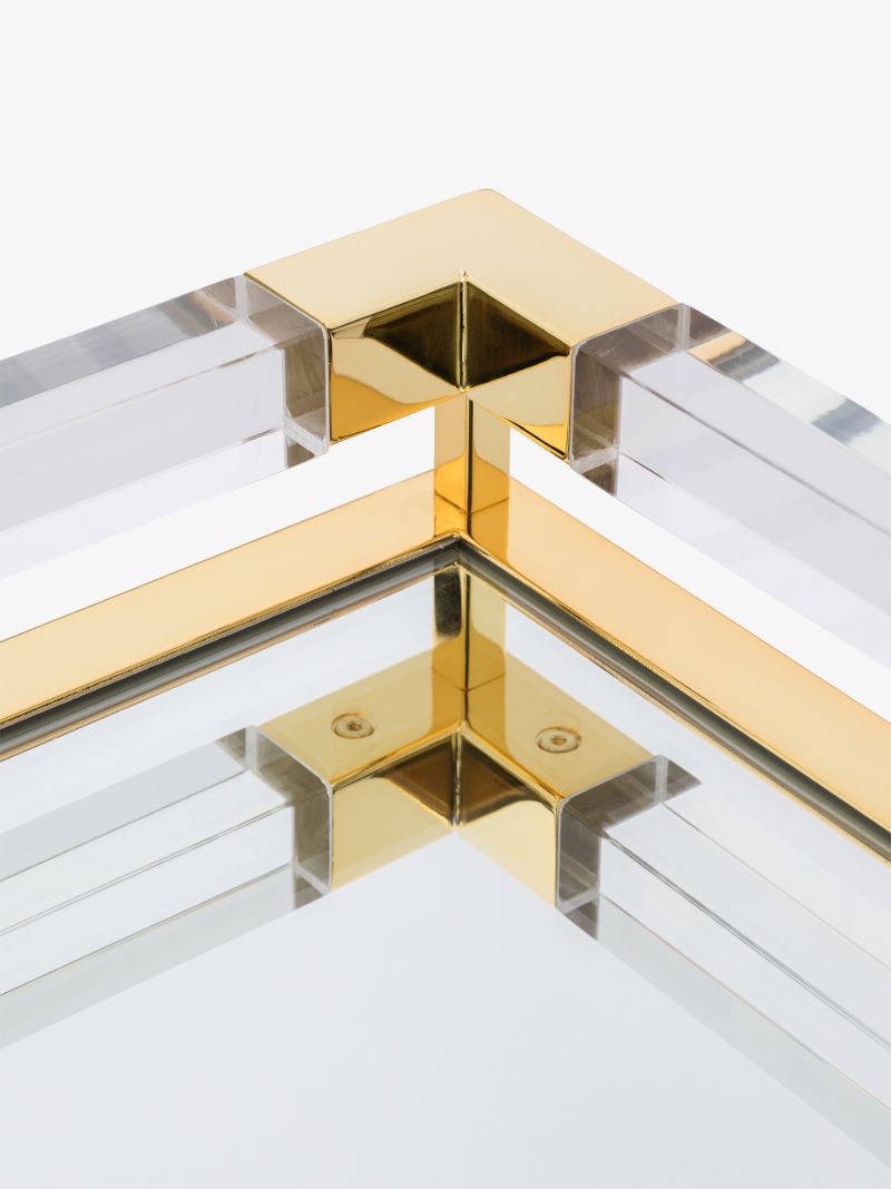 Gold Tone Jacques Mirrored Tray