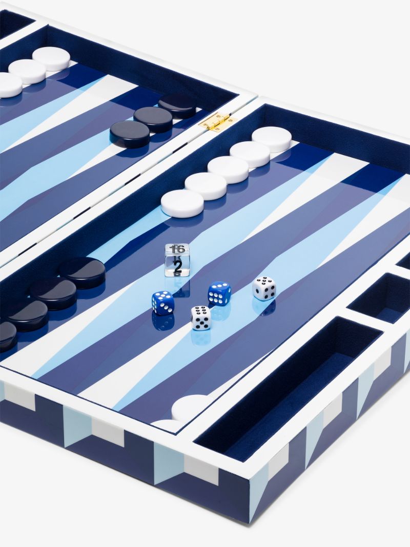 Blue Sorrento Backgammon Set