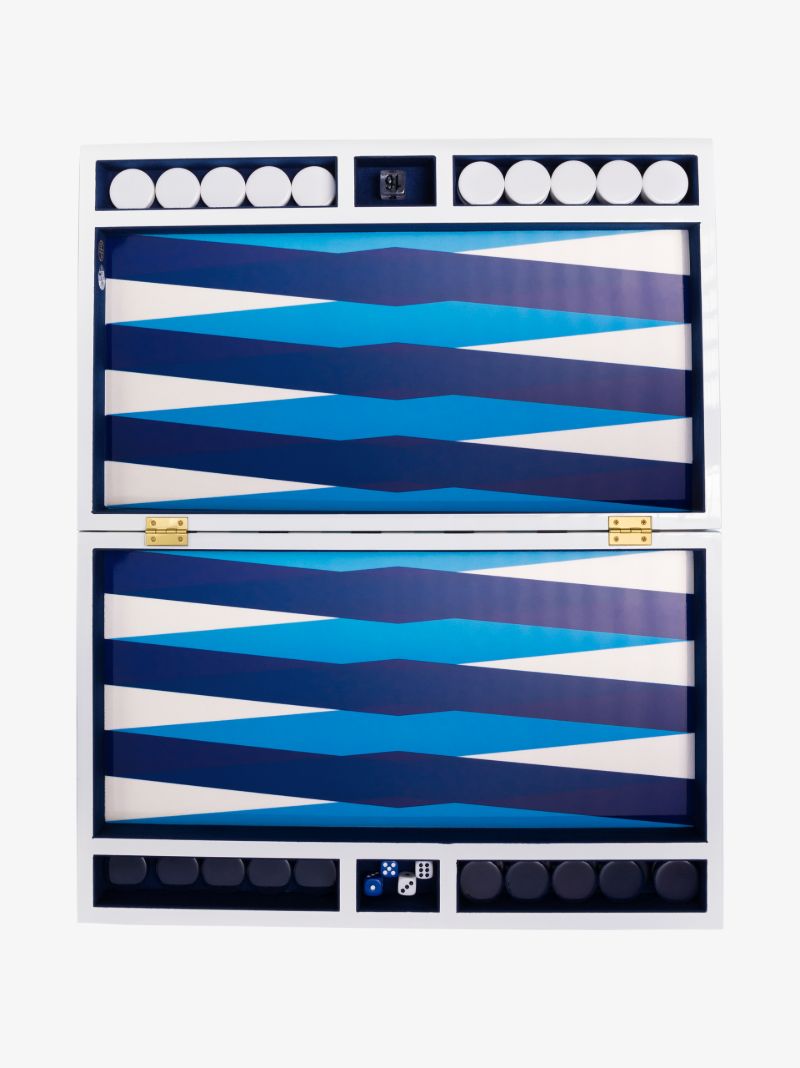 Blue Sorrento Backgammon Set