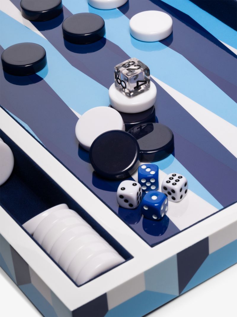 Blue Sorrento Backgammon Set