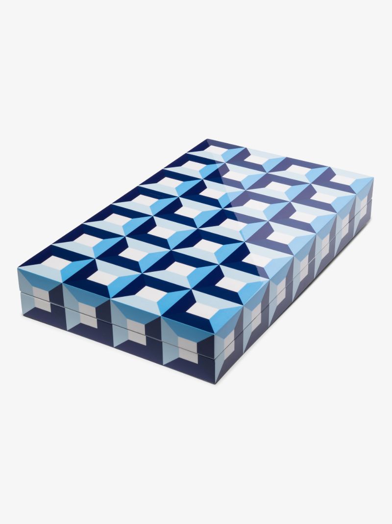 Blue Sorrento Backgammon Set