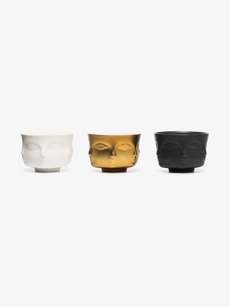Gold, Black and White Muse Votive Candle Set
