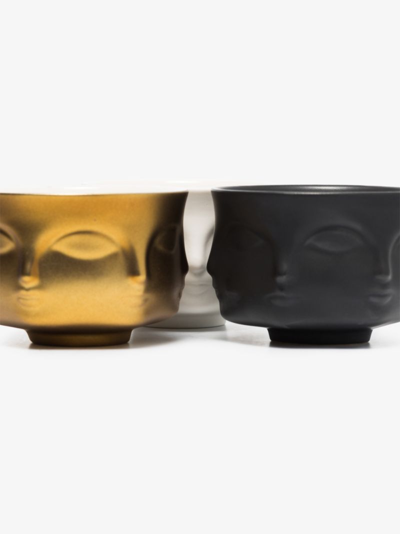 Gold, Black and White Muse Votive Candle Set