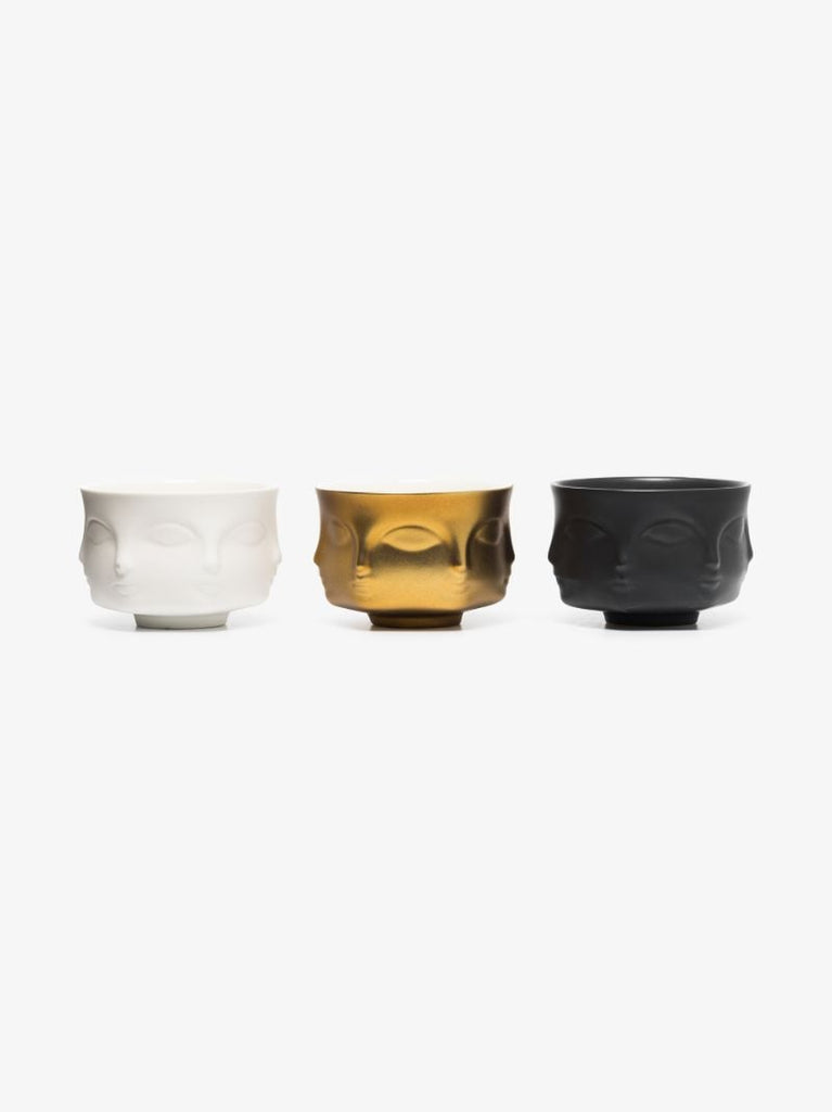Gold, Black and White Muse Votive Candle Set
