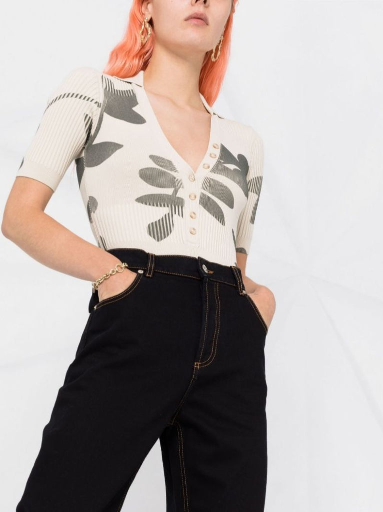 Anagram Pocket Straight Leg Jeans