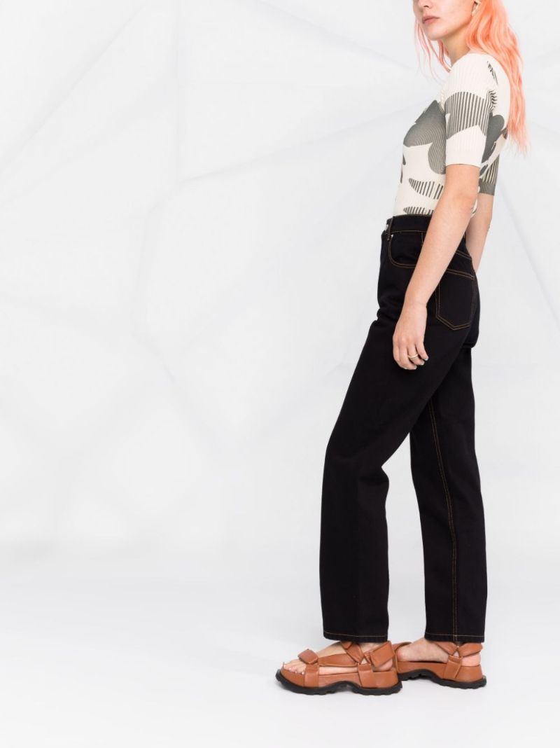 Anagram Pocket Straight Leg Jeans