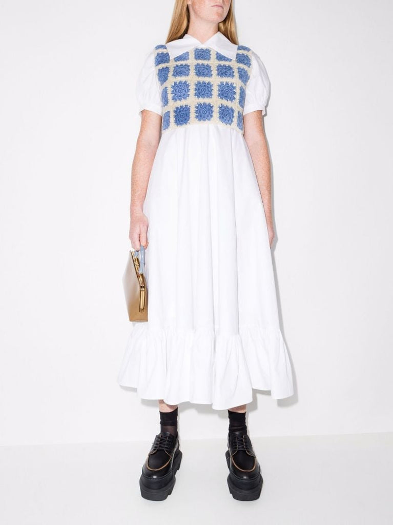 Morpheus Crochet Bodice Midi Dress