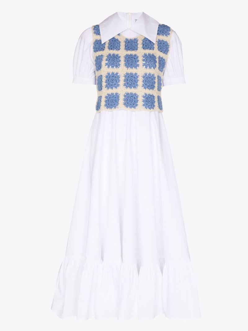 Morpheus Crochet Bodice Midi Dress