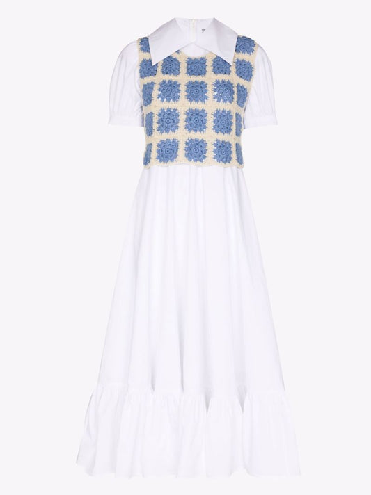Morpheus Crochet Bodice Midi Dress