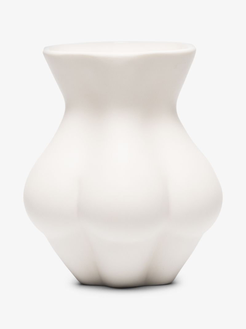 White Kiwis Derriere Vase