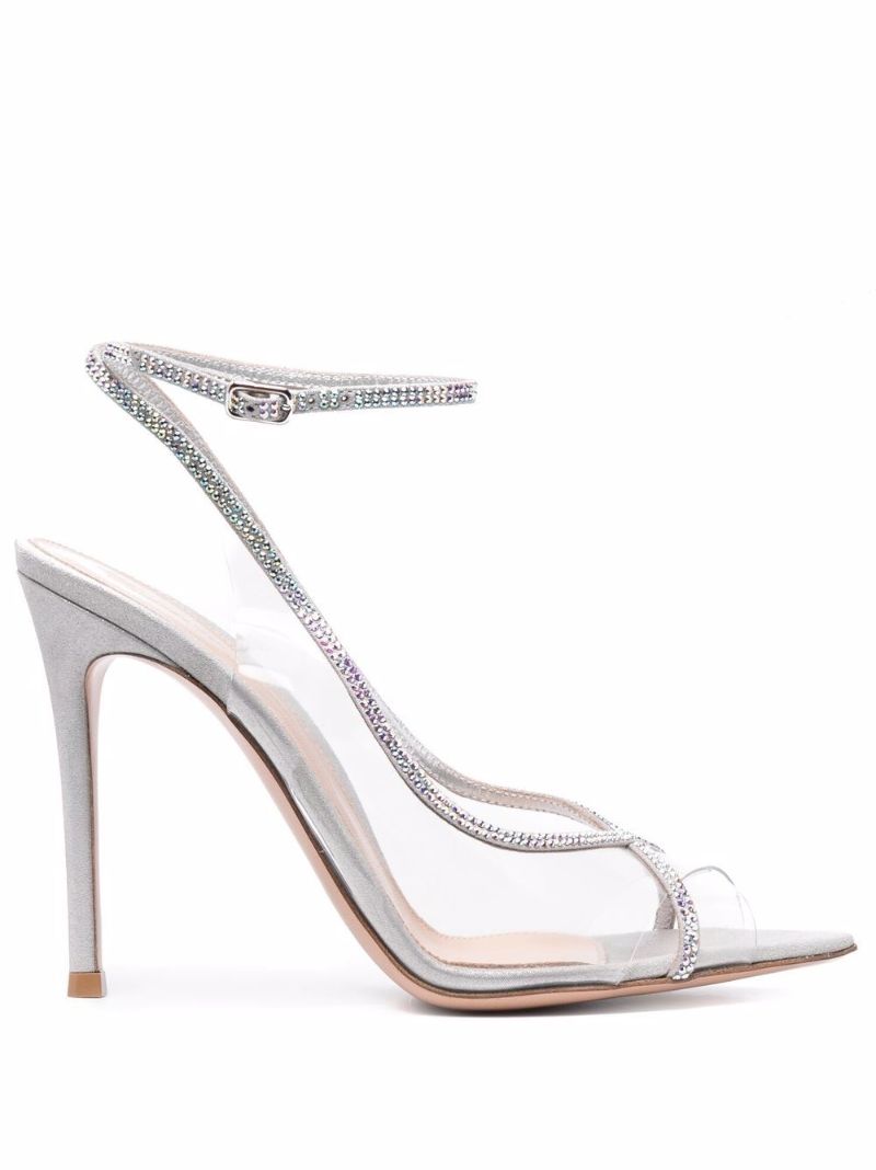 Silver Crystelle 105 Sandals