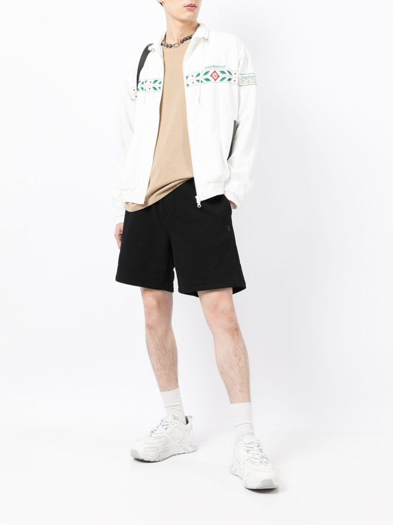 Black Drawstring Track Shorts