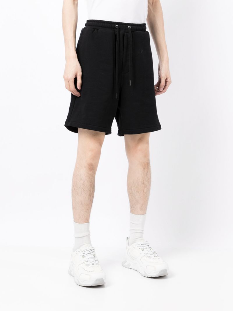 Black Drawstring Track Shorts