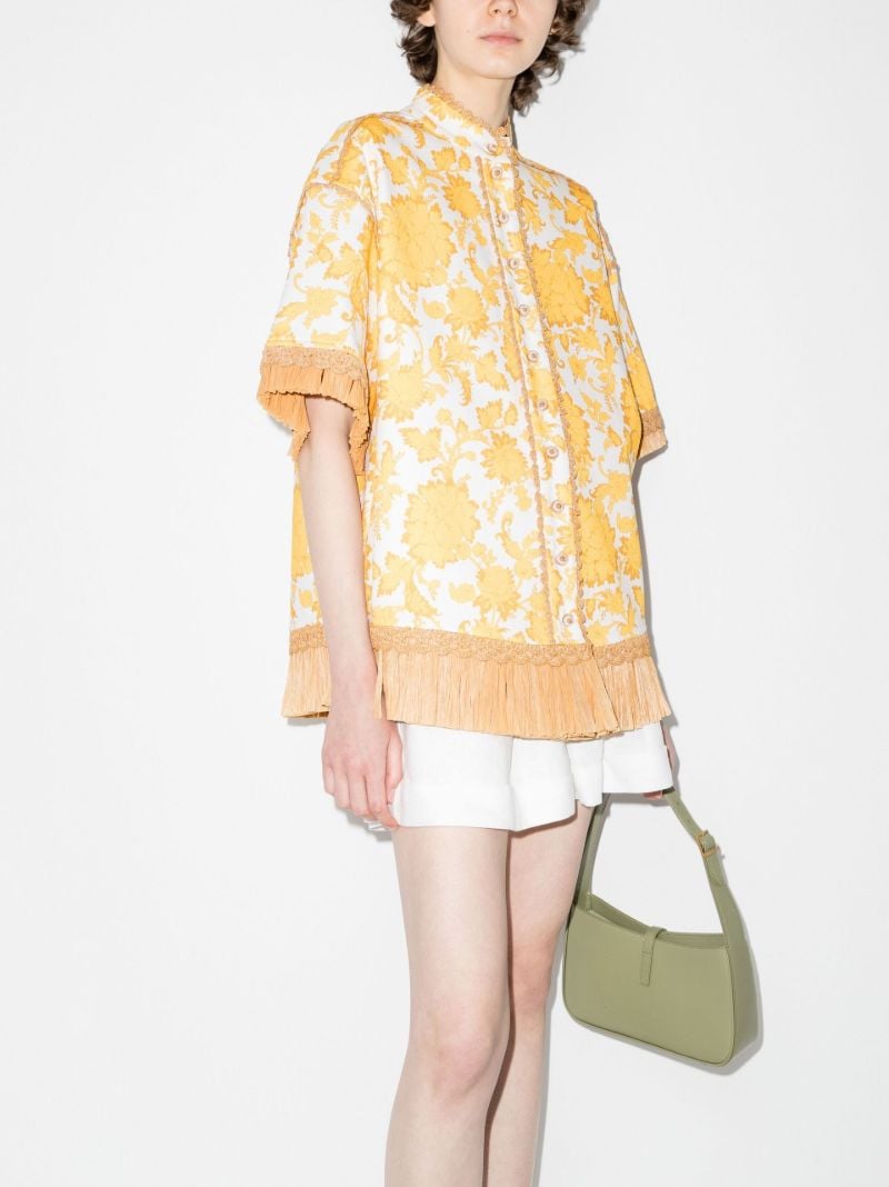 Postcard Floral Print Cotton Shirt