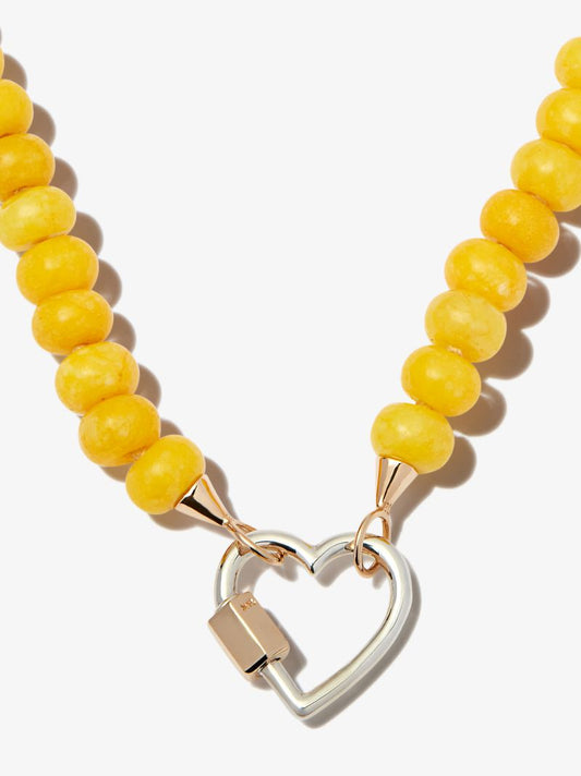14k Yellow Gold Jasper Strand 16 Inch Necklace