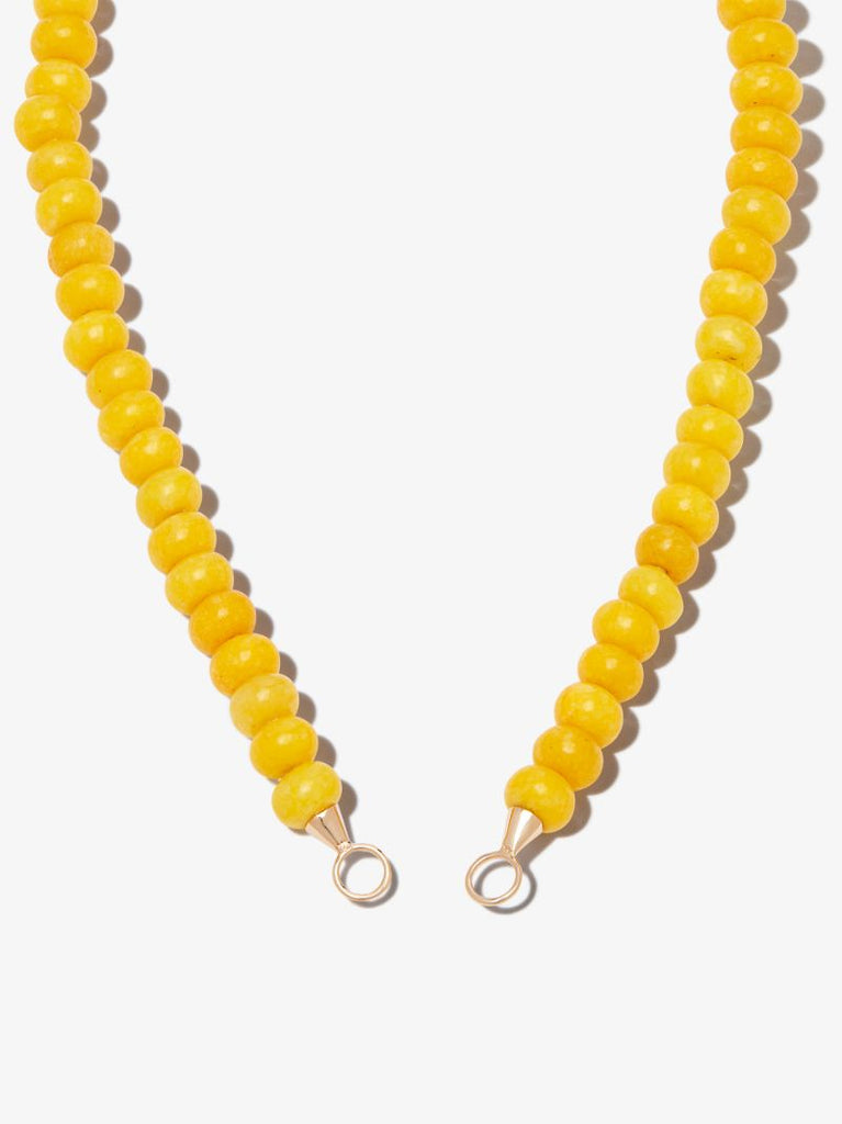 14k Yellow Gold Jasper Strand 16 Inch Necklace