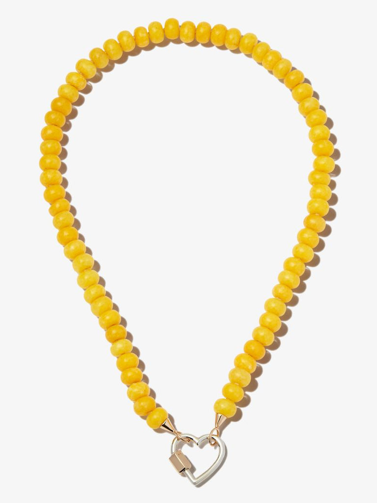 14k Yellow Gold Jasper Strand 16 Inch Necklace
