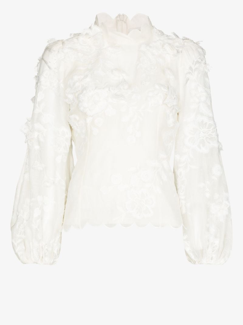 Postcard High Neck Blouse