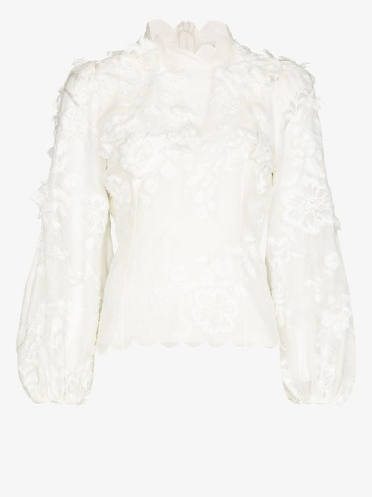 Postcard High Neck Blouse