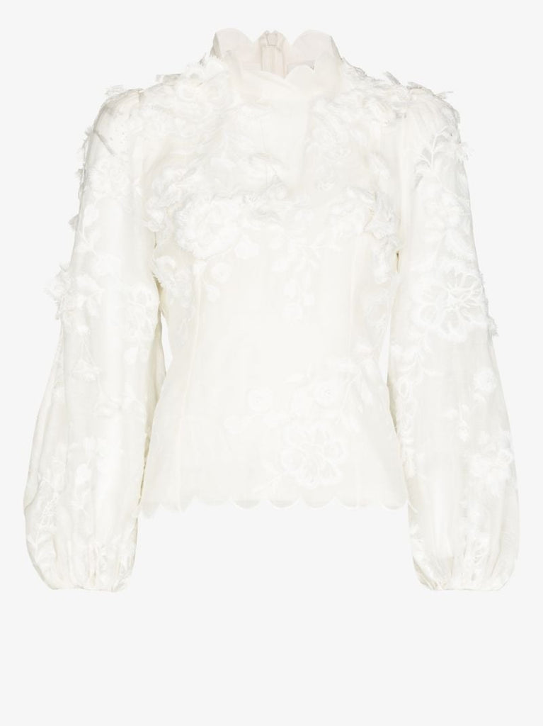 Postcard High Neck Blouse