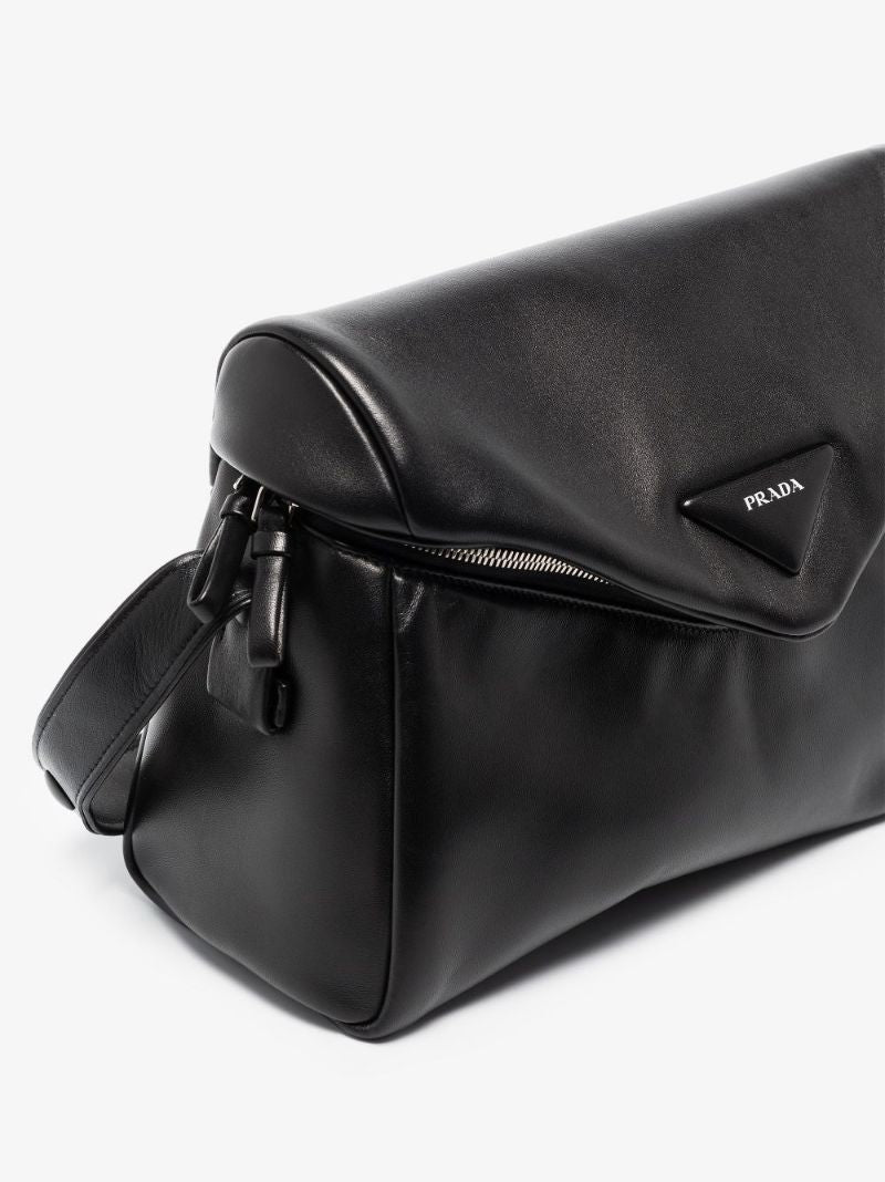 Black Signaux Leather Shoulder Bag