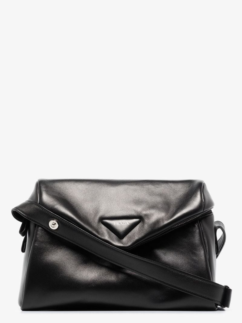 Black Signaux Leather Shoulder Bag