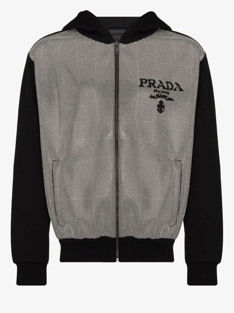 Studded Logo Cotton Hoodie
