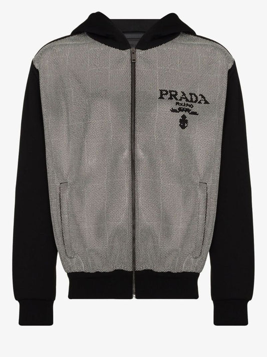 Studded Logo Cotton Hoodie