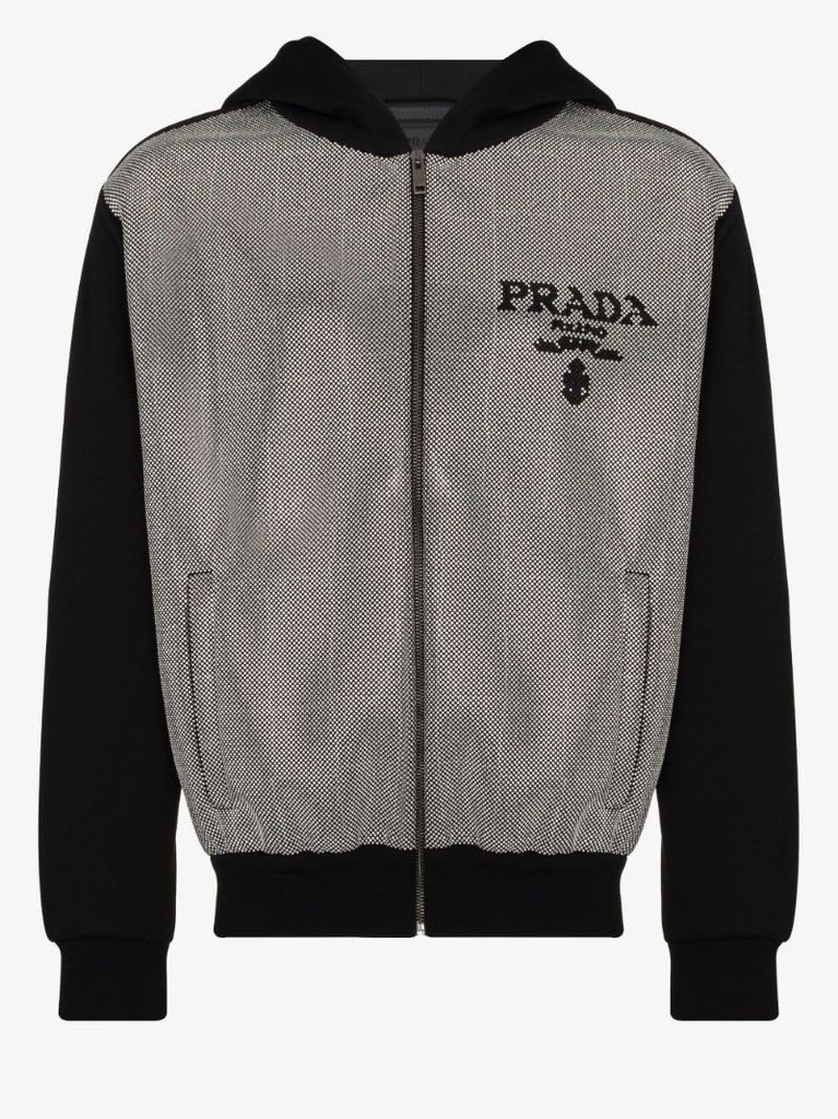 Studded Logo Cotton Hoodie