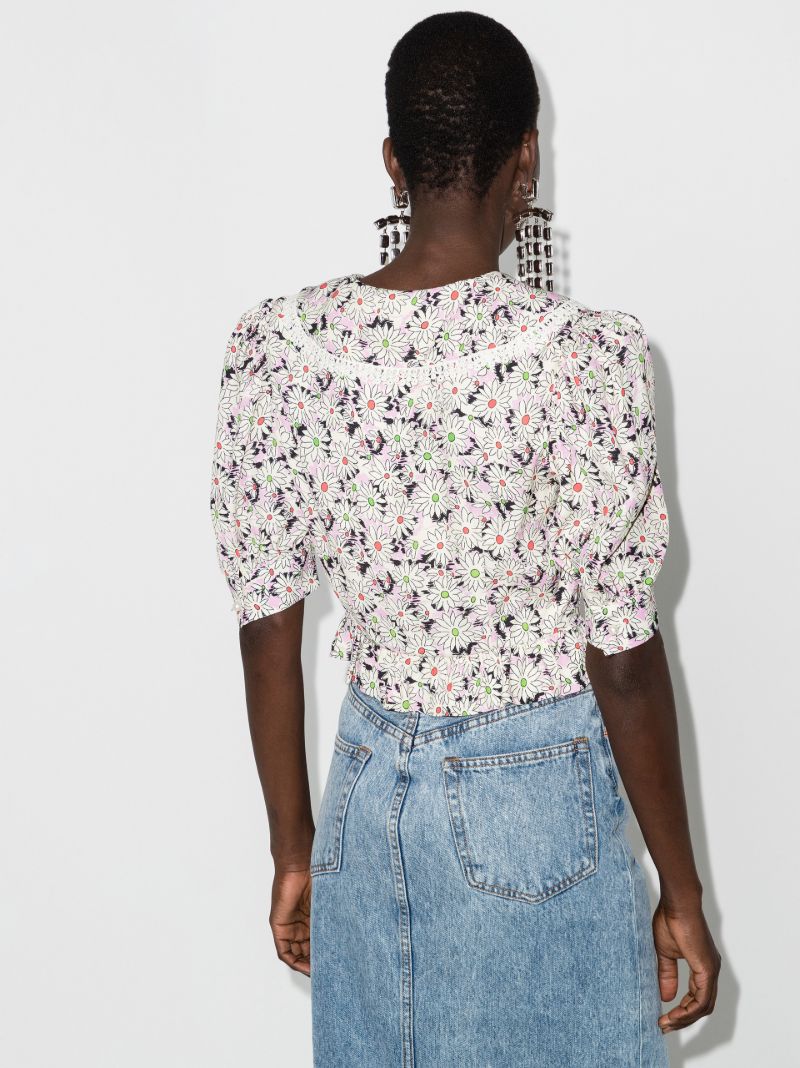 Floral Puff Sleeve Blouse