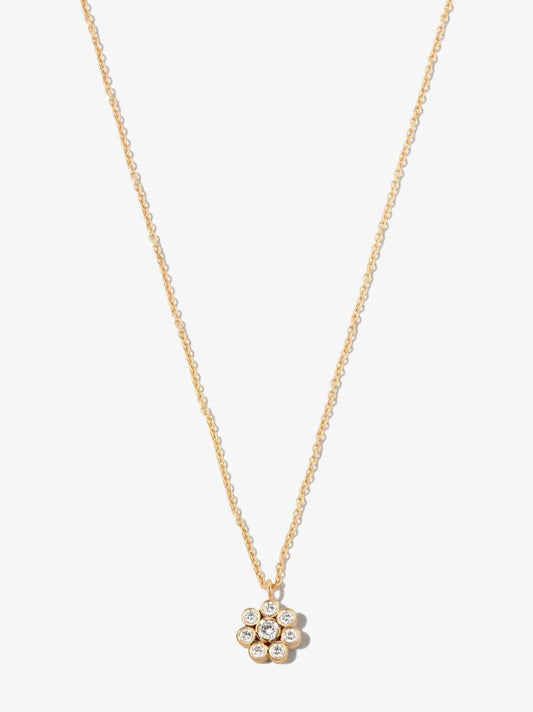 18kt Yellow Gold Bellis Simple Diamond Necklace