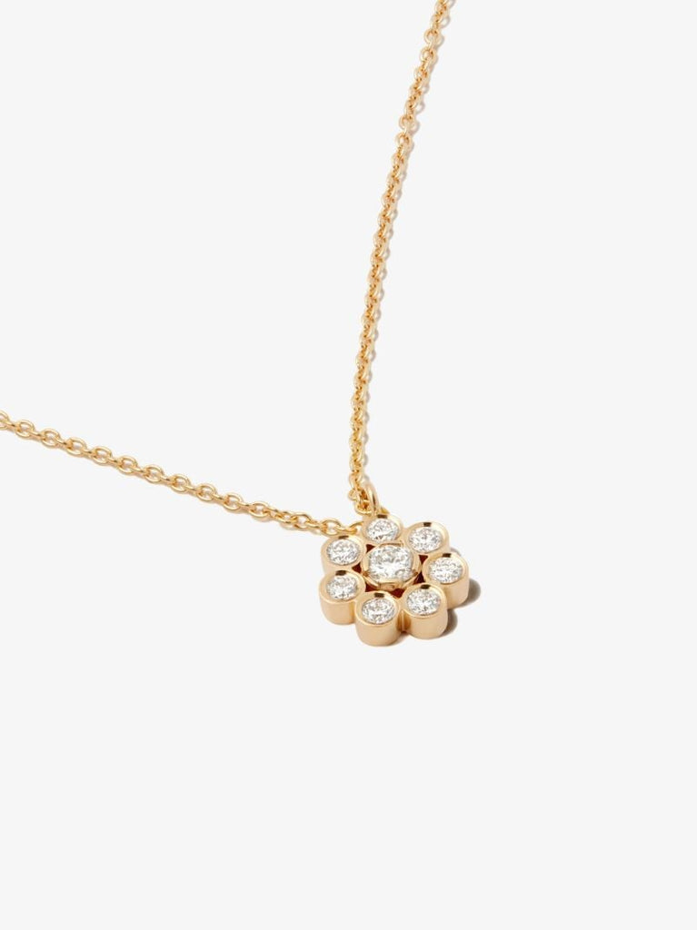 18kt Yellow Gold Bellis Simple Diamond Necklace