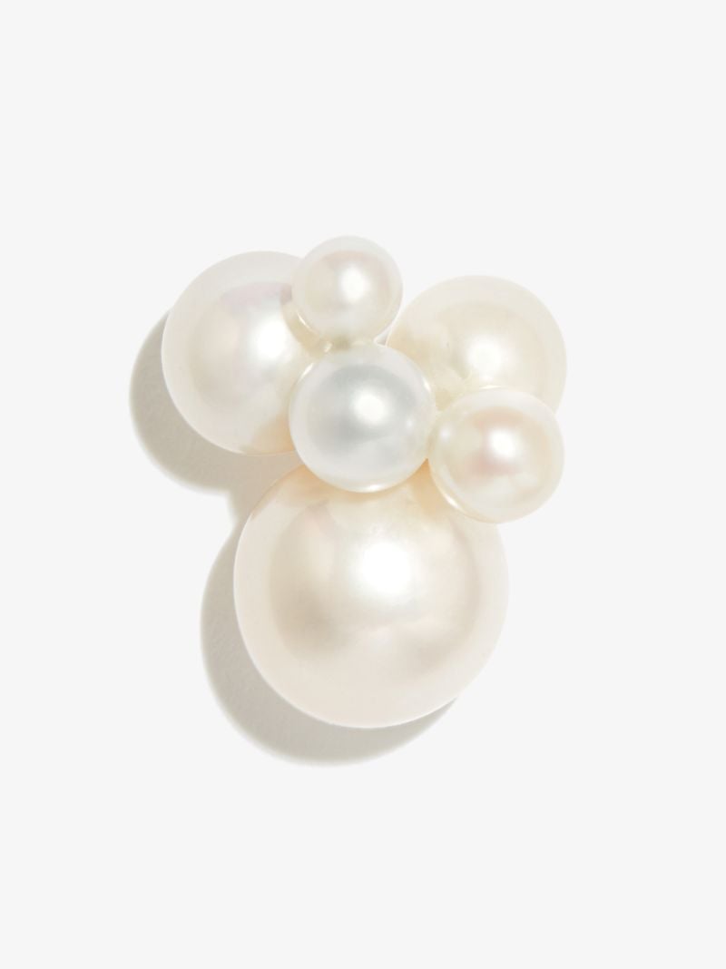 14k Yellow Gold Bisou Pearl Earring