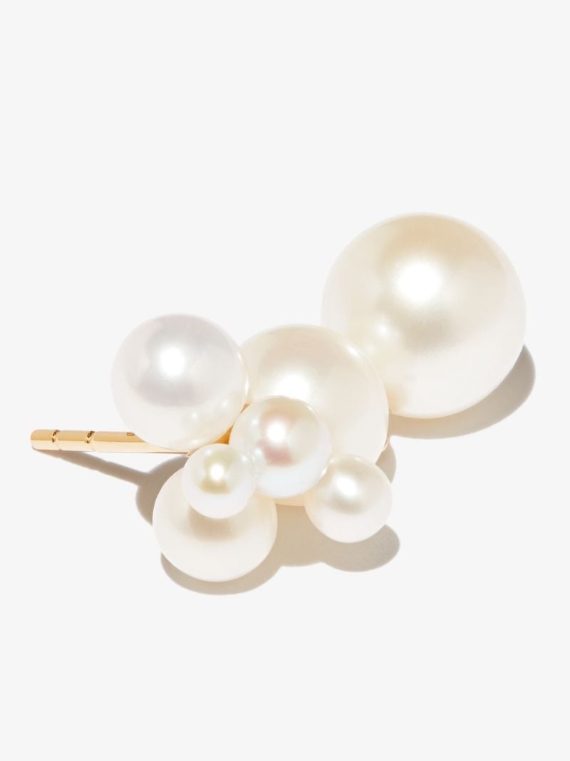 14k Yellow Gold Bisou Perle Pearl Earring