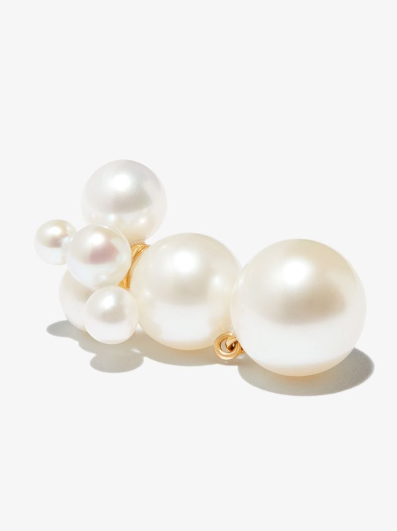 14k Yellow Gold Bisou Perle Pearl Earring