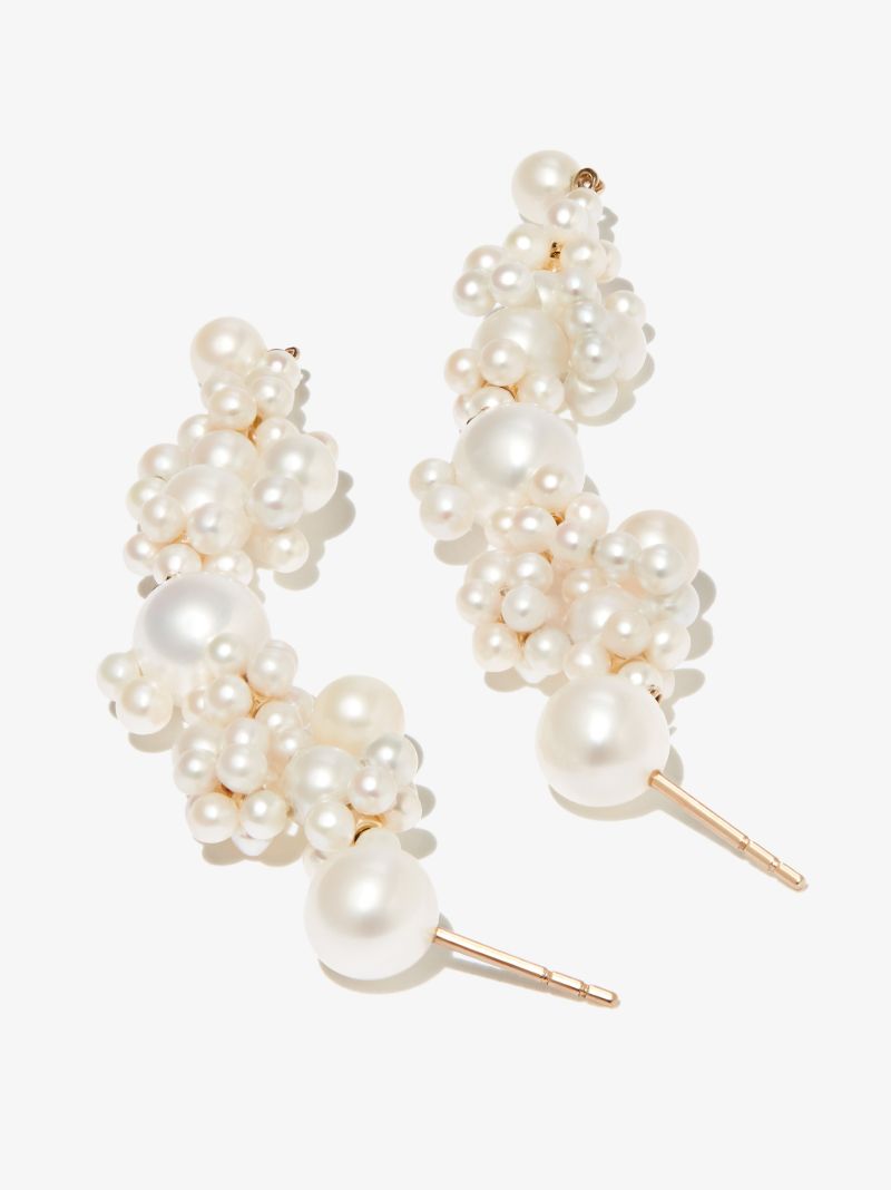 14k Yellow Gold Grand Bisou Pearl Earrings